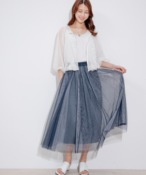 Jayro(ジャイロ)の「メッシュブルゾン(ノーカラージャケット・レディース・ブラック/ホワイト系その他・M)」の11枚目の写真