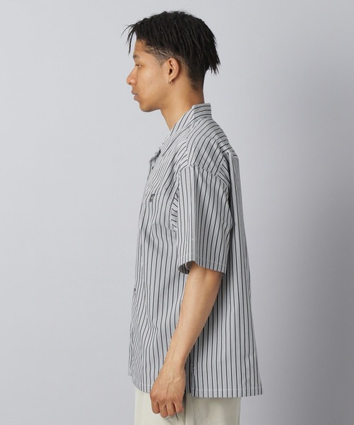 MINEDENIM ゼブラ柄 ショートスリーブシャツ MINEDENIM Zeebra Denim S/S Open Collar Shirt