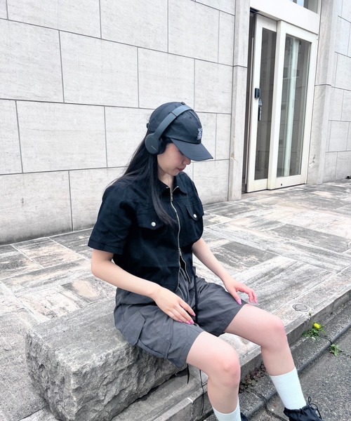 Figments（フィグメンツ）の「ワイドカーゴハーフパンツ（カーゴパンツ・レディース・グレー/ブラック・FREE）」の8枚目の写真