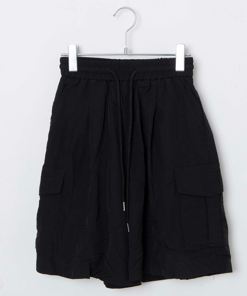 Figments（フィグメンツ）の「ワイドカーゴハーフパンツ（カーゴパンツ・レディース・グレー/ブラック・FREE）」の3枚目の写真
