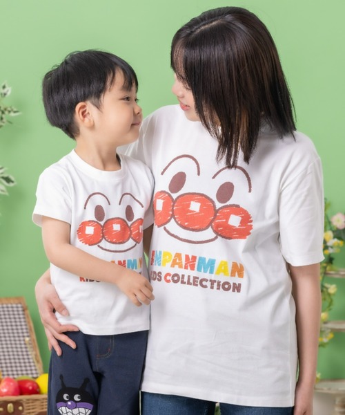 ANPANMAN KIDS COLLECTION（アンパンマンキッズコレクション）の「アンパンマンお顔半袖Tシャツ 大人（Tシャツ/カットソー・レディース・オフホワイト・L/M/S/LL）」の3枚目の写真