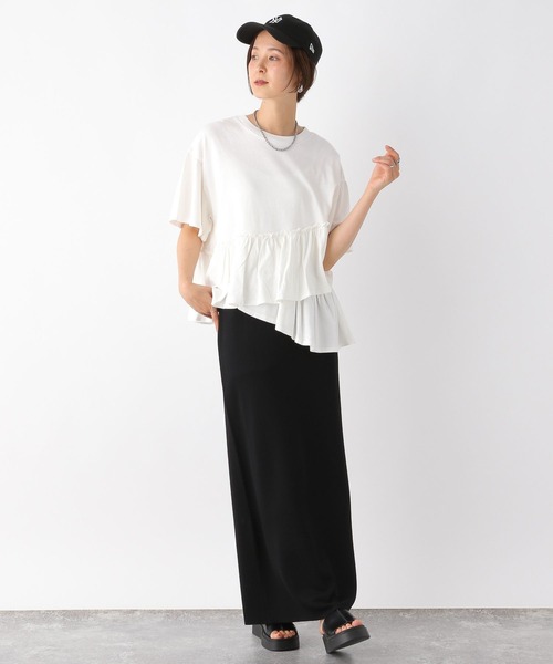 LEPSIM（レプシィム）の「裾フリルトップス 124108（Tシャツ