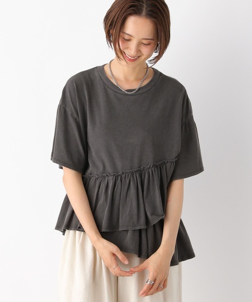 Yページ セール】裾フリルトップス 124108（Tシャツ/カットソー