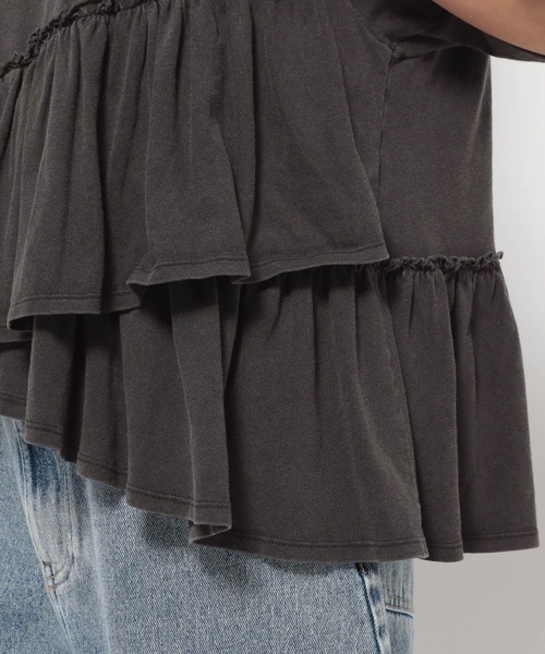 LEPSIM（レプシィム）の「裾フリルトップス　124108（Tシャツ/カットソー・レディース・レッド/イエロー/オフホワイト/グレー・FREE）」の9枚目の写真