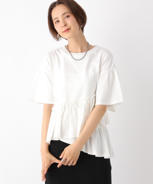 LEPSIM（レプシィム）の「裾フリルトップス 124108（Tシャツ
