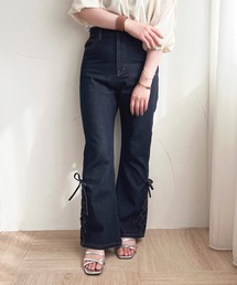 ハイウエストレースアップデニムパンツ【ZOZOTOWN限定アイテム】