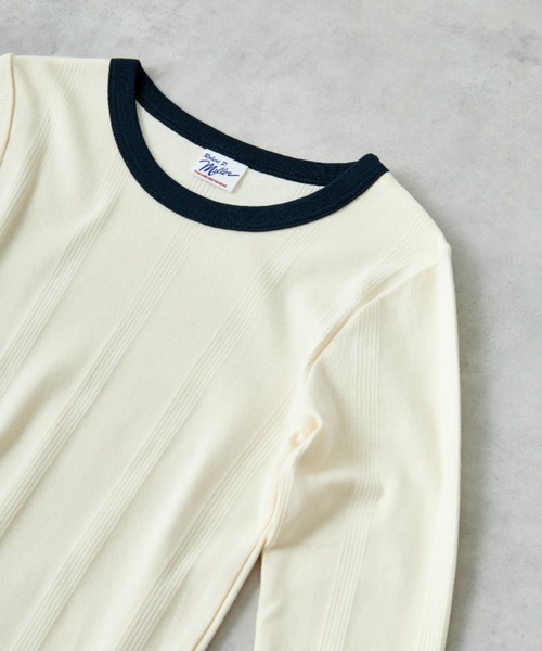 MILLER（ミラー）の「[MILLER/ミラー] 別注 バイカラー クルーネックリブカットソー（Tシャツ/カットソー・レディース・アイボリー/ブラック/グレー/ブルー/ブラウン/イエロー・F）」の18枚目の写真