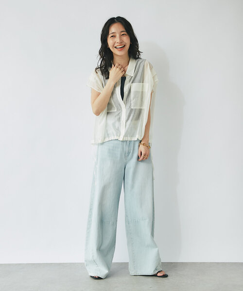 La boutique BonBon（ラブティックボンボン）の「【前後2WAY】ニットタンク（タンクトップ・レディース・ブラック/チャコールグレー/ホワイト/ネイビー/モカ・FREE）」の13枚目の写真