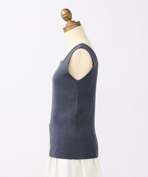 La boutique BonBon（ラブティックボンボン）の「【前後2WAY】ニットタンク（タンクトップ・レディース・ブラック/チャコールグレー/ホワイト/ネイビー/モカ・FREE）」の19枚目の写真