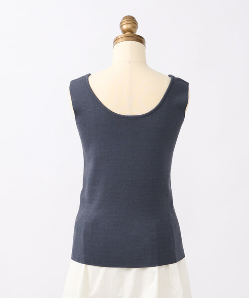 La boutique BonBon（ラブティックボンボン）の「【前後2WAY】ニットタンク（タンクトップ・レディース・ブラック/チャコールグレー/ホワイト/ネイビー/モカ・FREE）」の20枚目の写真