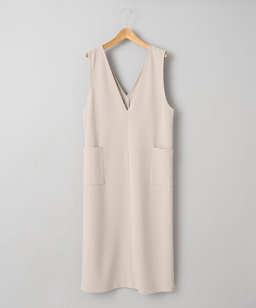 coen(コーエン)の「イージービューティーVジャンスカ(ジャンパースカート・レディース・ブラウン/ブラック/ベージュ・M/L)」の3枚目の写真