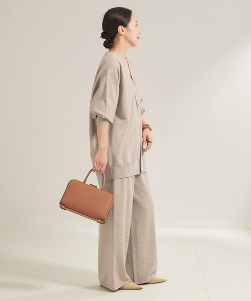 plage（プラージュ）の「Cashe Coeur Midi カーディガン（カーディガン/ボレロ・レディース・チャコールグレー/ベージュ・FREE）」の17枚目の写真