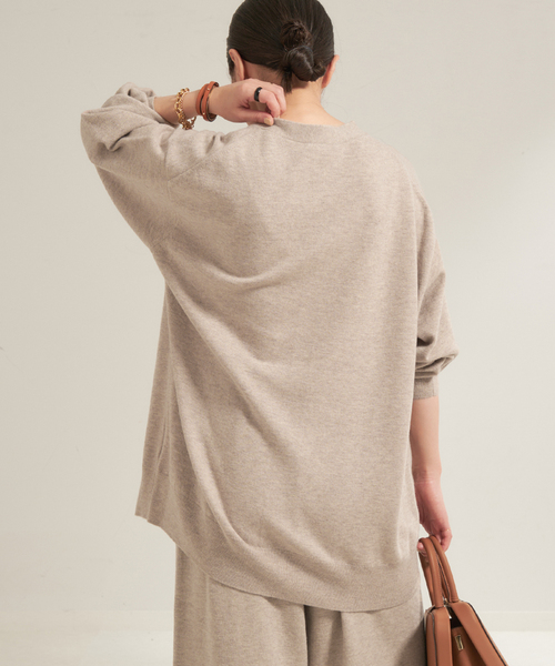 plage（プラージュ）の「Cashe Coeur Midi カーディガン（カーディガン/ボレロ・レディース・チャコールグレー/ベージュ・FREE）」の22枚目の写真