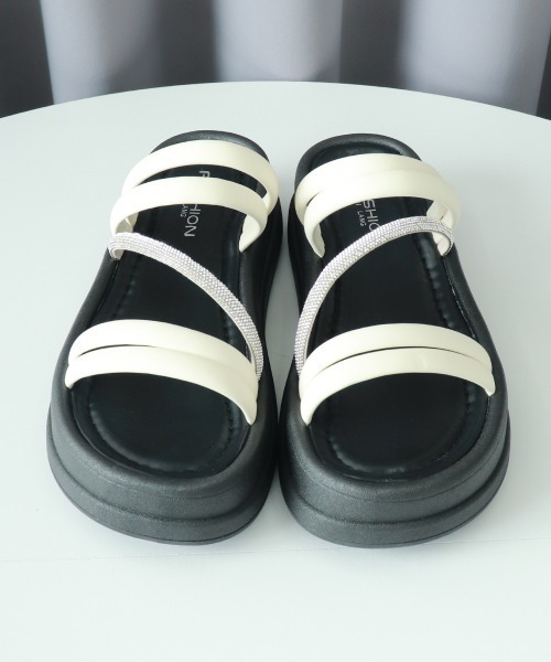 Miniministore(ミニミニストア)の「厚底サンダル ミュールサンダル 韓国風夏(サンダル・レディース・ブラック/アイボリー・22.5cm/23.0cm/23.5cm/24.0cm/24.5cm/25.0cm)」の18枚目の写真