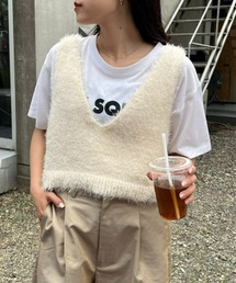 CIAOPANIC TYPY | 【WEB限定】ミックスフェザーヤーン2WAYリボンニットビスチェ(ベスト)