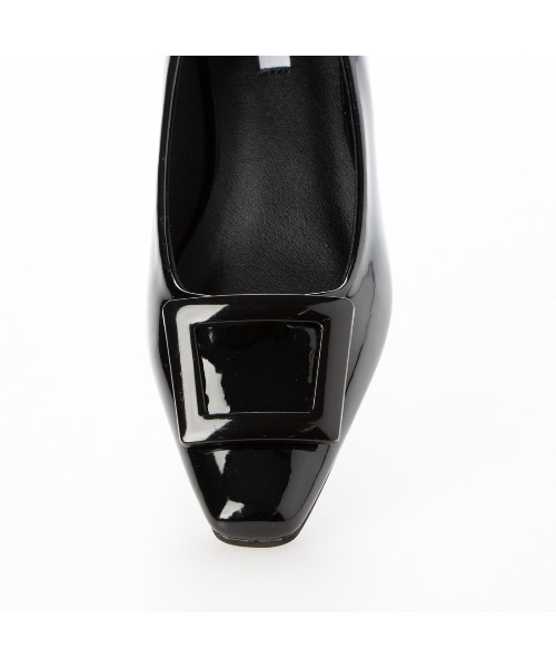 EVOL（イーボル）の「【EVOL】晴雨兼用スクエアバックル2.5cmヒールパンプス IX5458（レインシューズ・レディース・アイボリー/ベージュ/ブラック・23.5cm/22.5cm/22.0cm/25.0cm/24.0cm/23.0cm/24.5cm）」の8枚目の写真