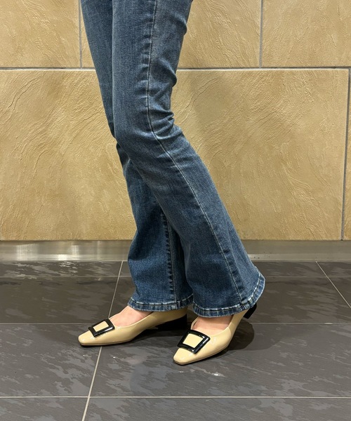 EVOL（イーボル）の「【EVOL】晴雨兼用スクエアバックル2.5cmヒールパンプス IX5458（レインシューズ・レディース・アイボリー/ベージュ/ブラック・23.5cm/22.5cm/22.0cm/25.0cm/24.0cm/23.0cm/24.5cm）」の21枚目の写真