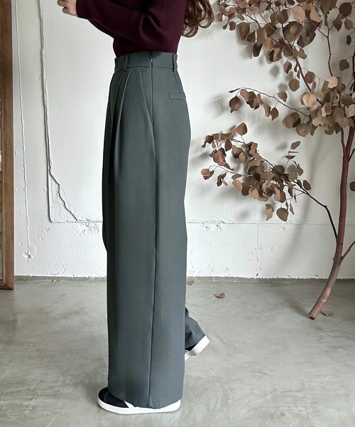 LAUIR（ラウアー）の「ハイウエストワイドスラックス[高身長
