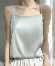 DAY CLOSET（デイ クローゼット）の「【2枚重ね生地で透けにくい】シルキーサテンキャミソール レディース（キャミソール）」