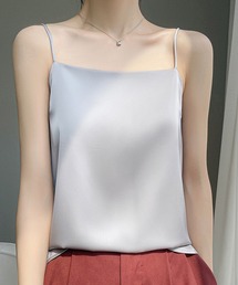 DAY CLOSET（デイ クローゼット）の「【2枚重ね生地で透けにくい】シルキーサテンキャミソール レディース（キャミソール）」