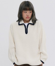 A'GEM/9 × .kom 『ROMANTIC CROWN/ロマンティック クラウン』 LOWGAUGE POLOKNIT/ローゲージポロニット