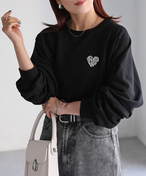 SAINT LAURENT ハート刺繍トレーナー SAINT LAURENT ハート刺繍トレーナー