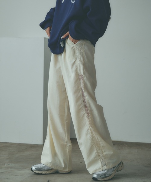 BLANK　（ブランク）の「▲Side Lace Track Pants / サイドレーストラックパンツ（その他パンツ・レディース・ホワイト・M/L）」の22枚目の写真
