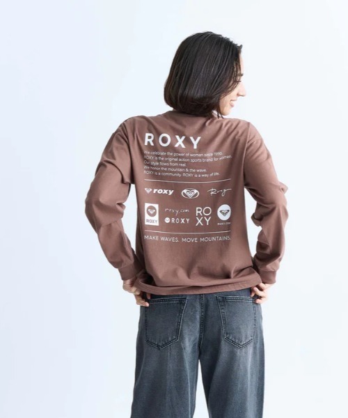 ROXY(ロキシー)の「OUR STYLE FLOW L/S/ロキシーバックプリント長袖ロンT(Tシャツ/カットソー・レディース・グレー/ブラック/ブラウン/ホワイト・LARGE/MEDIUM/SMALL)」の4枚目の写真