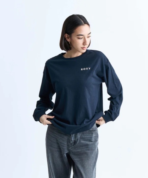 ROXY(ロキシー)の「OUR STYLE FLOW L/S/ロキシーバックプリント長袖ロンT(Tシャツ/カットソー・レディース・グレー/ブラック/ブラウン/ホワイト・LARGE/MEDIUM/SMALL)」の1枚目の写真