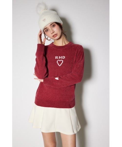 セール】【RIENDA GOLF】バストロゴモールニットトップス 秋服 冬服