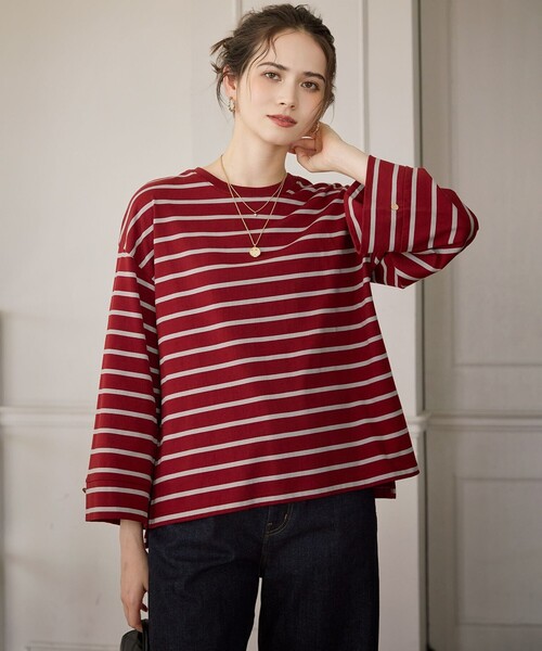 23区(ニジュウサンク)の「【SLOW/一部店舗限定】2WAYデザイン TEE(Tシャツ/カットソー・レディース・ブラック系1/ブラック系/カーキ系2/ワイン系2/ホワイト系・44/46)」の5枚目の写真