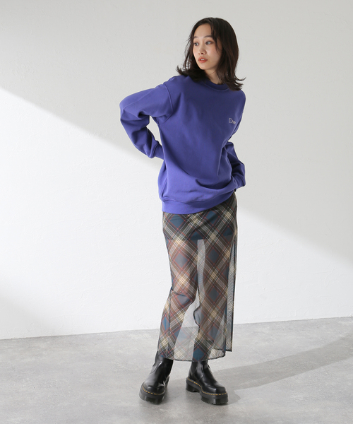 DIME(ダイム)の「【Dime/ダイム】 CLASSIC SMALL LOGO CREWNECK:裏起毛スウェット(スウェット・レディース・ブラウン/バーガンディー/ブルー・SMALL/MEDIUM)」の17枚目の写真