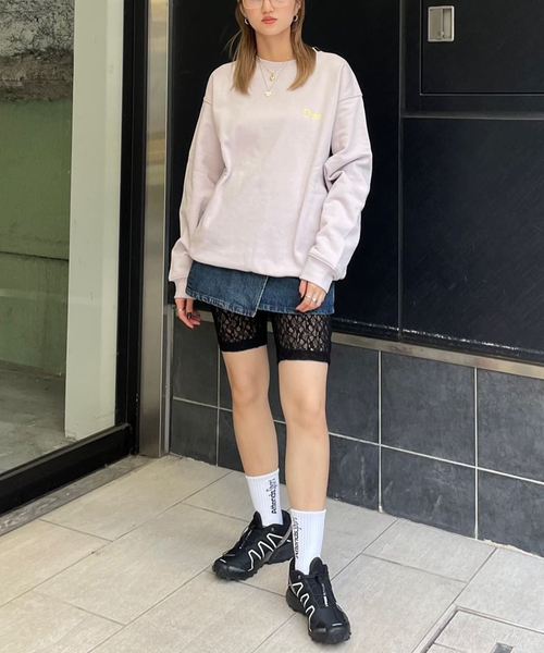 DIME(ダイム)の「【Dime/ダイム】 CLASSIC SMALL LOGO CREWNECK:裏起毛スウェット(スウェット・レディース・ブラウン/バーガンディー/ブルー・SMALL/MEDIUM)」の21枚目の写真