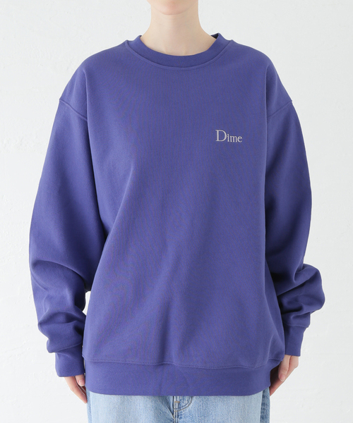 セール】【Dime/ダイム】 CLASSIC SMALL LOGO CREWNECK：裏起毛