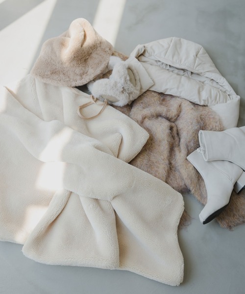 rectangle（レクタングル）の「イヤマフファーバケットハット（ハット・レディース・ブラック/アイボリー/モカ・FREE）」の5枚目の写真