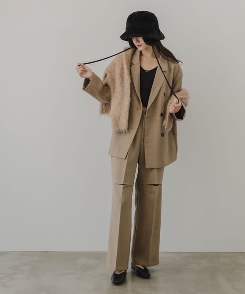 rectangle（レクタングル）の「イヤマフファーバケットハット（ハット・レディース・ブラック/アイボリー/モカ・FREE）」の12枚目の写真