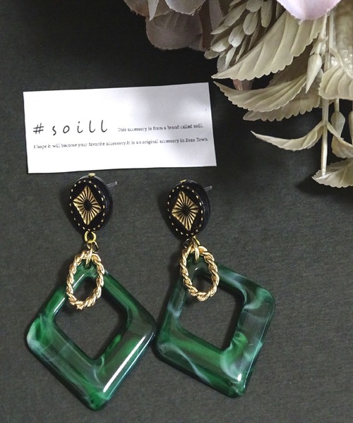 tone(トーン)の「【soill】金属アレルギー対応 soillの樹脂ピアス(ピアス(両耳用)・レディース・シルバー系1/シルバー系2/シルバー系3/シルバー系5/シルバー系7/ゴールド系1/ゴールド系2/シルバー系4/シルバー系6/ゴールド系4・FREE)」の10枚目の写真