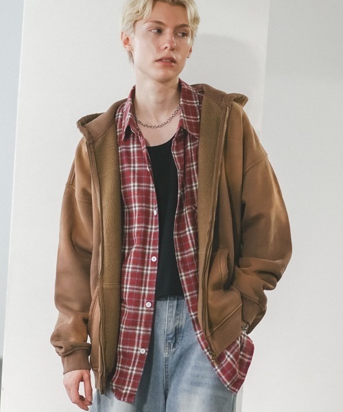 PERSTEP正規品★24AW★Rustic ピグメント裏起毛パーカー PERSTEP正規品☆24SS☆Structure ピグメントパーカー (perstep
