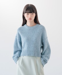 【新品・未使用】yuw ニット オールインワン ブルー F タグ付き 新品・未使用】yuw ニット オールインワン ブルー F タグ付き