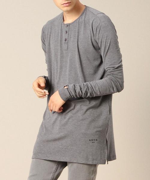 ADYN（エーディーワイエヌ）の「＜ADYN＞ ESSENTIAL PLACKET T/Tシャツ（Tシャツ/カットソー・メンズ・ホワイト/グレー・SMALL/MEDIUM）」の2枚目の写真