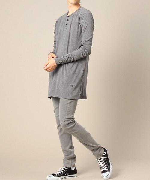 ADYN（エーディーワイエヌ）の「＜ADYN＞ ESSENTIAL PLACKET T/Tシャツ（Tシャツ/カットソー・メンズ・ホワイト/グレー・SMALL/MEDIUM）」の9枚目の写真