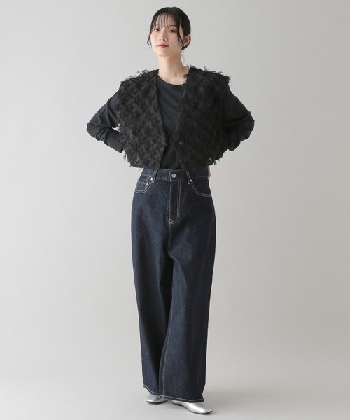 natural by clip デニムワイドジャケットstudio clip natural by clip》デニムワイドジャケット（デニムジャケット
