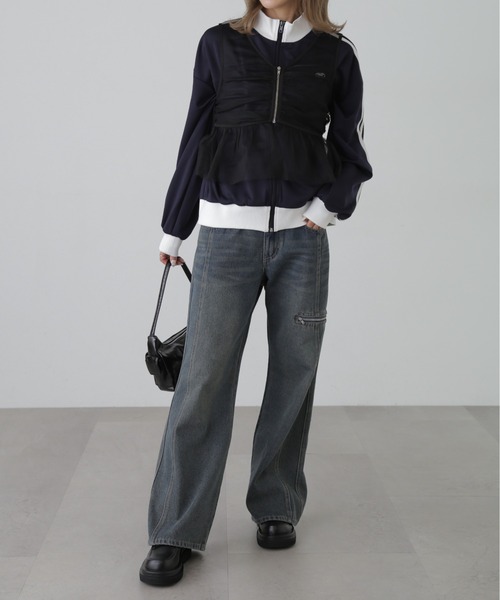 FREE'S MART(フリーズマート)の「ローライズパネルカットデニム(デニムパンツ・レディース・ケミカルウォッシュ/ブルー系その他・SMALL/MEDIUM)」の15枚目の写真