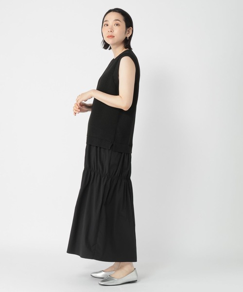 更にお値下げ‼️ 慈雨　 ドッキングベストワンピース セール】ニットベストドッキングワンピース（ワンピース