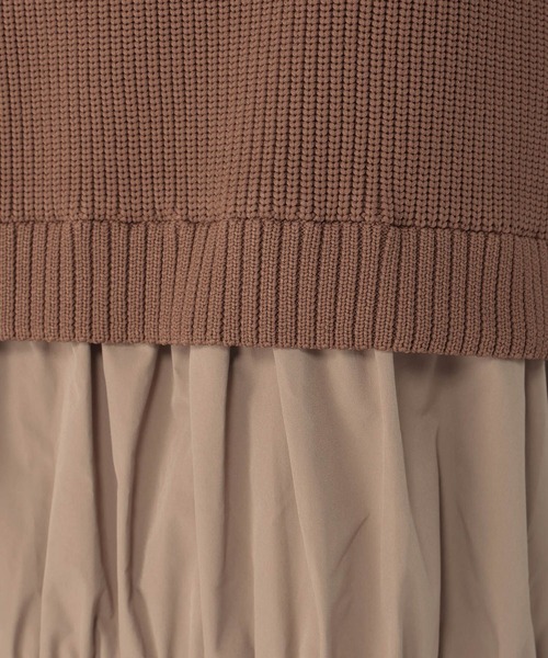 セール】ニットベストドッキングワンピース（ワンピース）｜studio