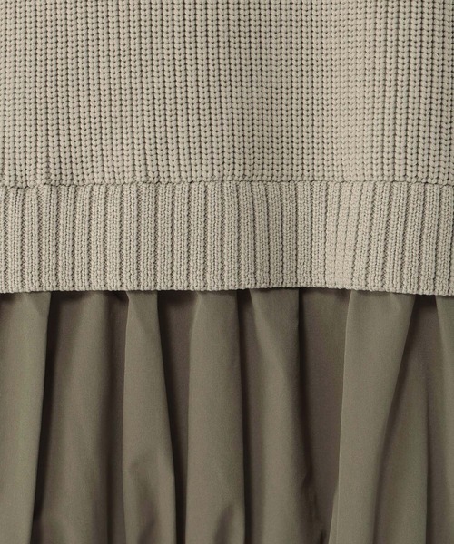 セール】ニットベストドッキングワンピース（ワンピース）｜studio