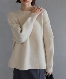 バックロングもちふわニットプルオーバー