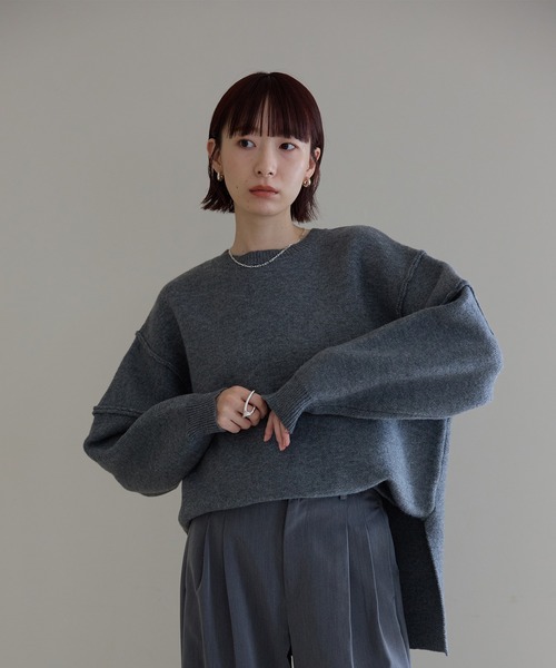 meilmada(メイルマダ)の「バックロングもちふわニットプルオーバー(ニット/セーター・レディース・グレー/ブルー/アイボリー・FREE)」の21枚目の写真
