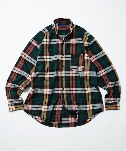 ブラウス シャツ NAUTICA/ノーティカ ダメージチェックシャツ レディース FREAK'S STORE ブラウス シャツ NAUTICA/ノーティカ ダメージ