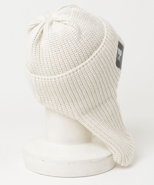 NEW ERA(ニューエラ)の「NEW ERA/ニューエラ ビーニー BASIC カフニットトラッパー 14312171/14312172/14312173(ニットキャップ/ビーニー・メンズ・ブラウン/アイボリー/ブラック・FREE)」の4枚目の写真